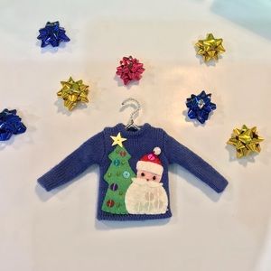 Michael Simon Santa Claus Mini Sweater Ornament Gift Box
